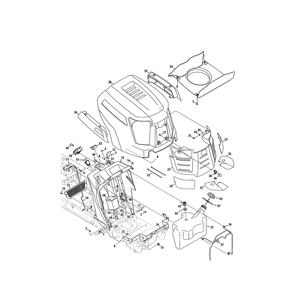 Fuel Tank/Hood/Dash Diagram and Parts List for 13AF91AP056  Cub Cadet Lawn Tractor